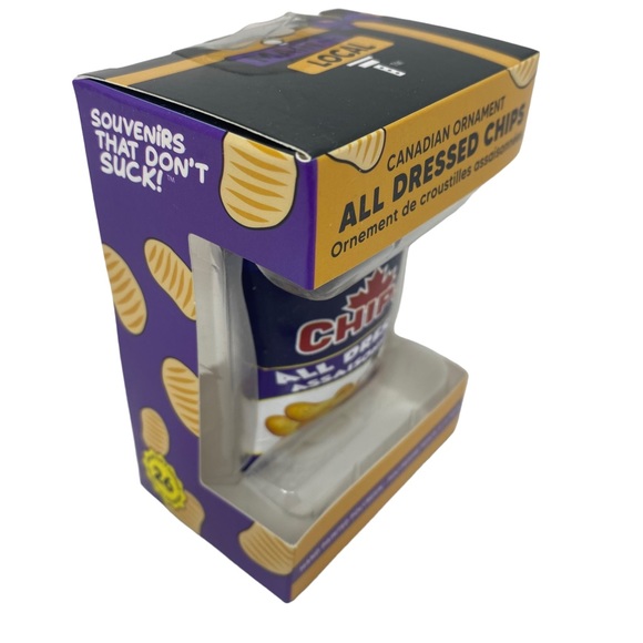 Main and Local Canadian All Dressed Chips Christmas Ornament - Picture 2 of 6